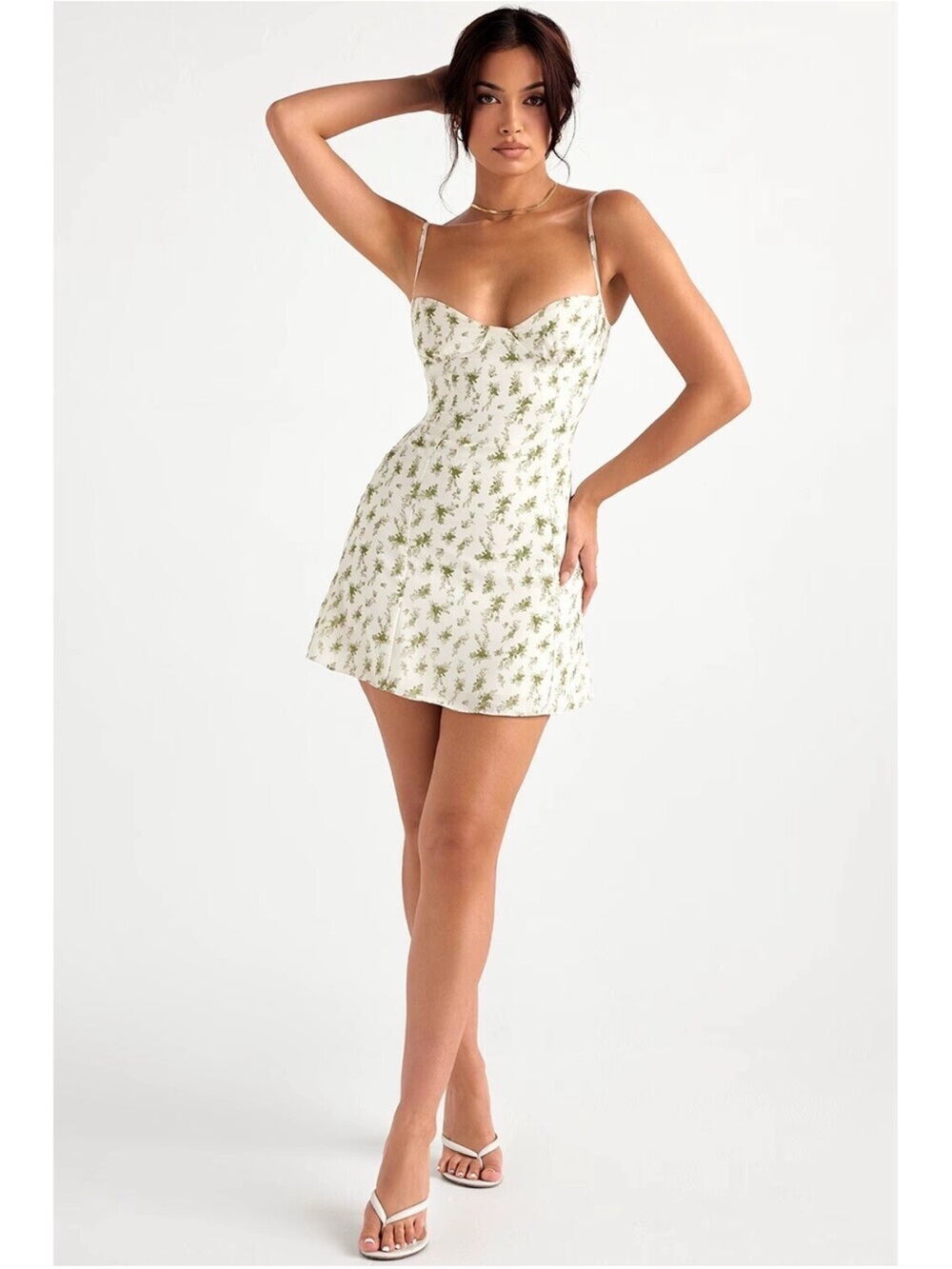 House of CB 'Christiana' Garden Print Mini Dress Size M $225 - Picture 3 of 13